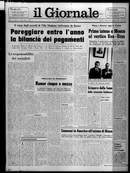 Il giornale nuovo : quotidiano del mattino